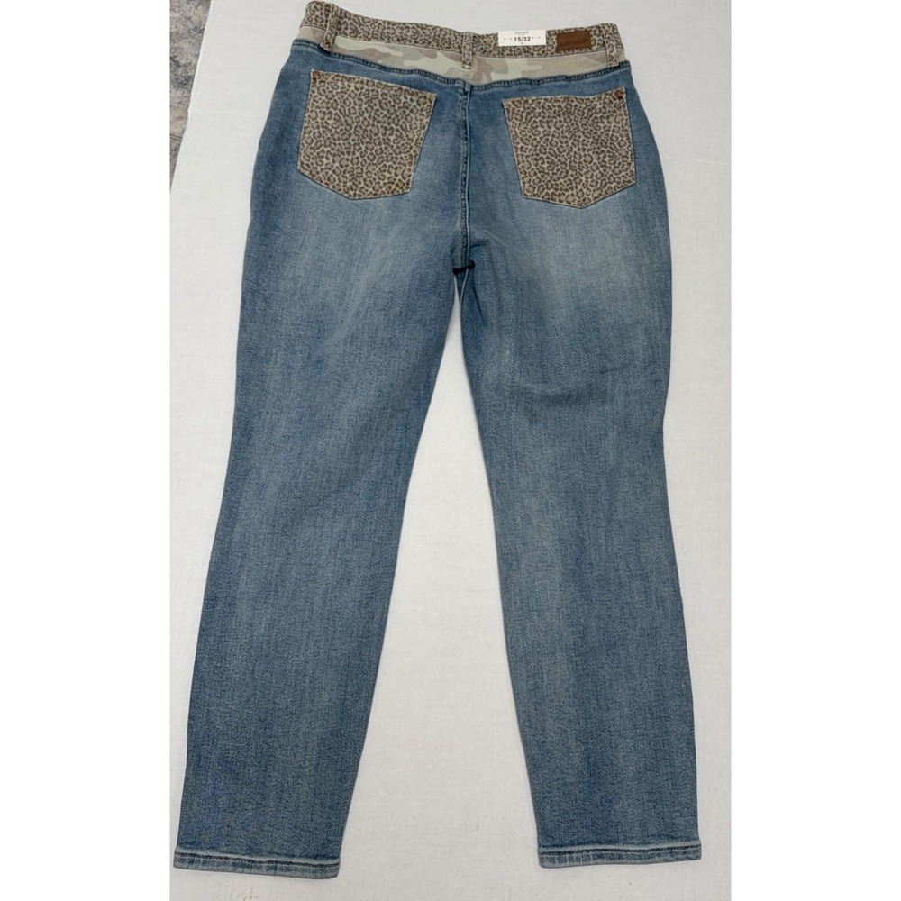 JUDY BLUE NWT Hi-Rise Cheetah Camo Slim Jean sz 15/32 Style 88380 Minor Distress - Picture 9 of 9
